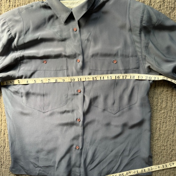 Vintage Claude Montana Silk Grey Blouse - Picture 7 of 8